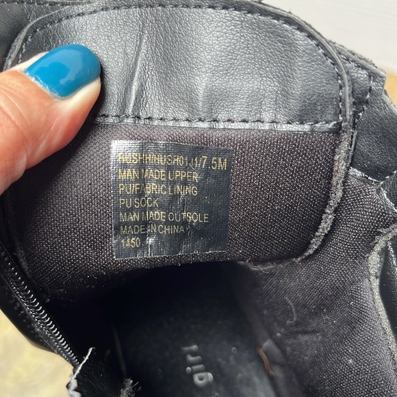 Madden Girl Black Lace Up Heeled Moto Combat Boots Size 7.5 - Picture 15 of 15